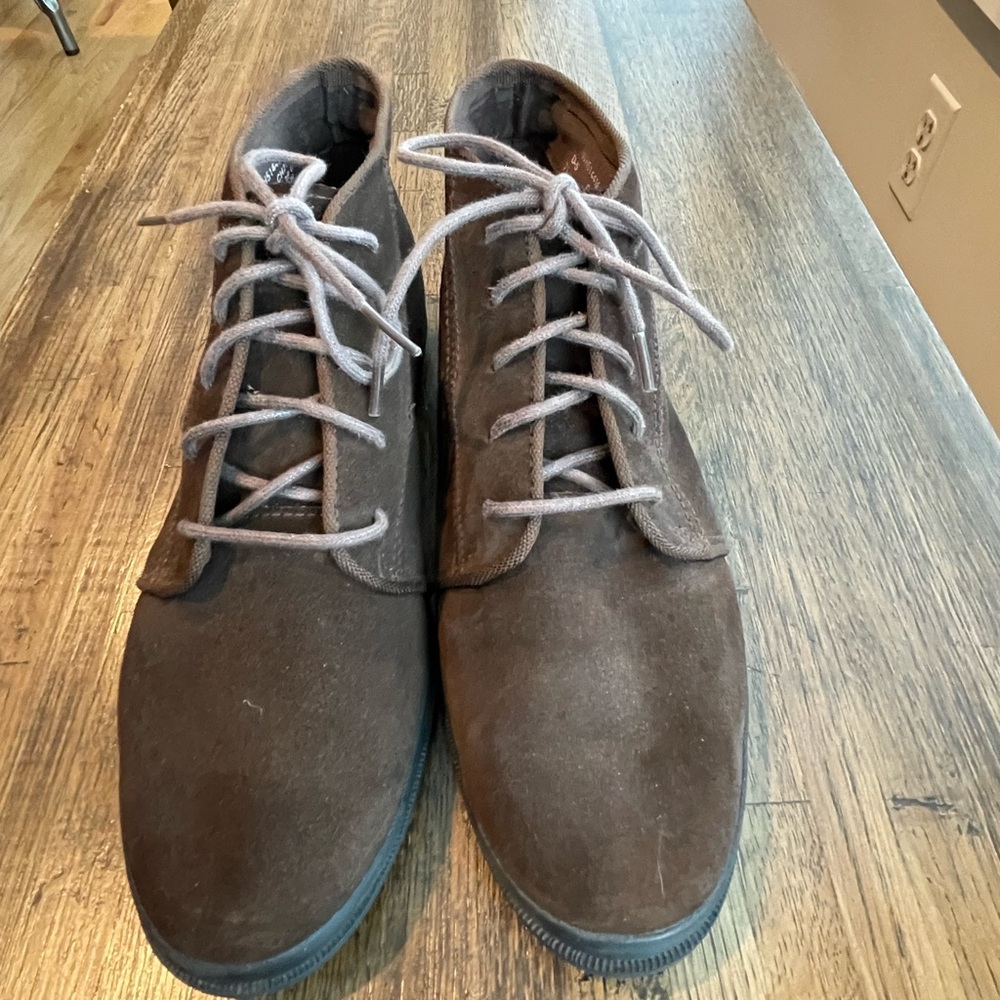 Vintage Keds Brown Leather Lace up Boots Booties Retro - size 7.5